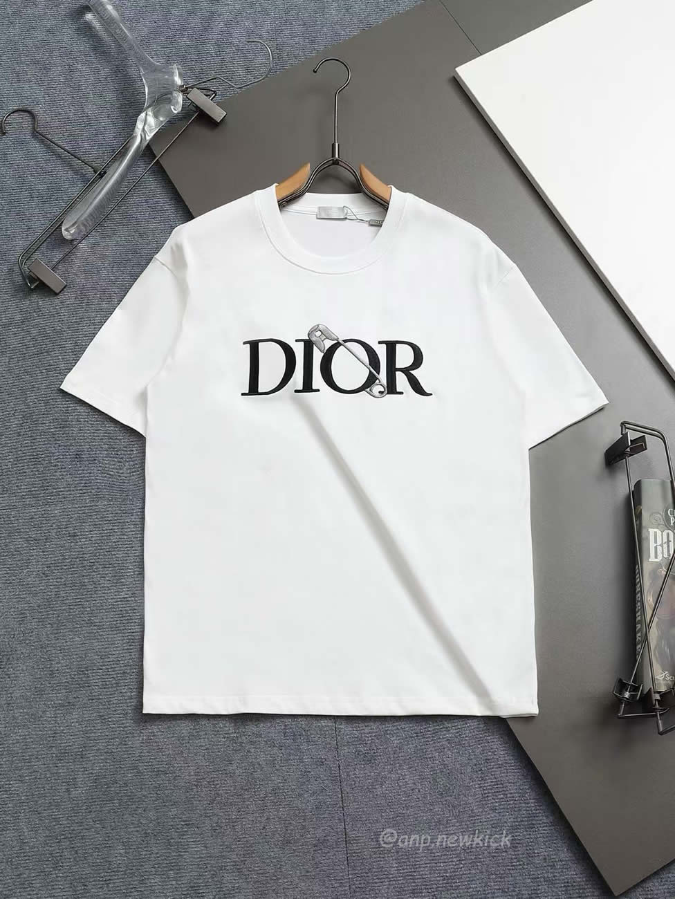 Dior Knitted Crewneck Short Sleeve For Men Black White (4) - www.newkick.vip